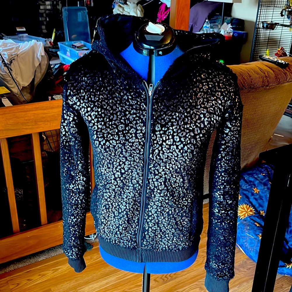 Victoria Secret Love Pink Leopard Hoodie size XS